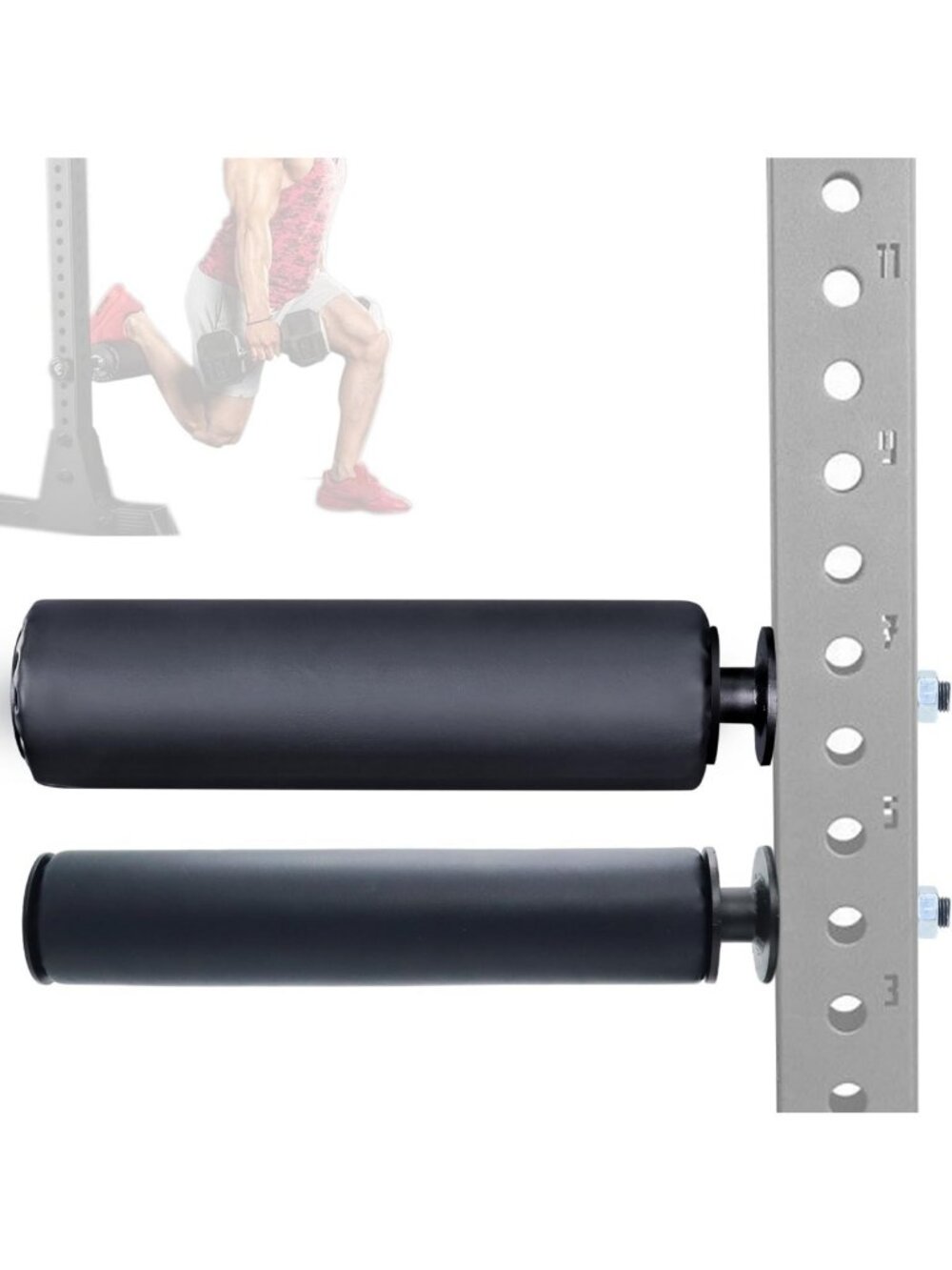 Single Leg Squat Roller & Nordic Hamstring Curl Attachment for Home Gym Workouts